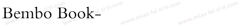 Bembo Book字体转换